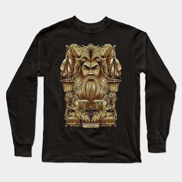 Libra Long Sleeve T-Shirt by Chack Loon